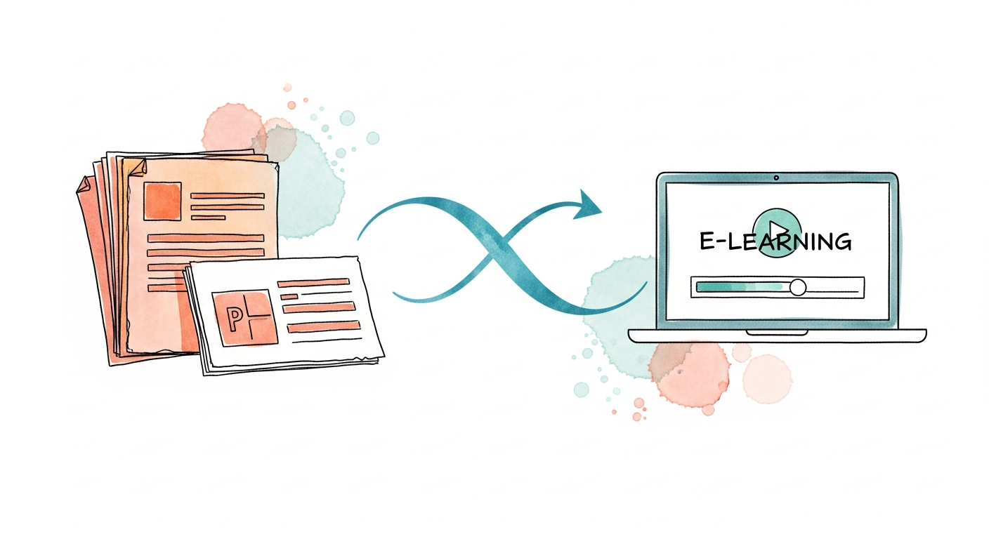 Konvertering fra PowerPoint og PDF til interaktiv e-learning
